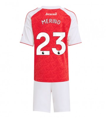 Arsenal Mikel Merino #23 Hjemmebanetrøje Børn 2025-26 Kortærmet (+ Korte bukser)